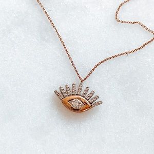Diamond Evil Eye Necklace